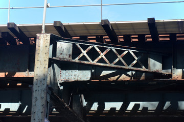 Under elevated Railroad of Subway