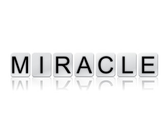 Miracle Isolated Tiled Letters Concept and Theme