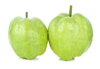 Guava fruit isolated on the white background.