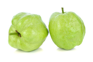 Guava fruit isolated on the white background.