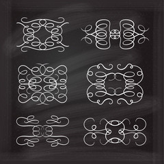 Vector calligraphic design elements.
