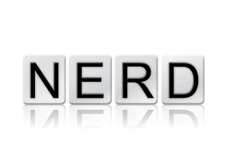 Nerd Isolated Tiled Letters Concept and Theme