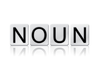 Noun Isolated Tiled Letters Concept and Theme
