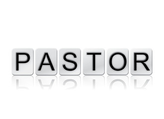 Pastor Isolated Tiled Letters Concept and Theme