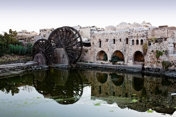 Hama wooden norias Syria