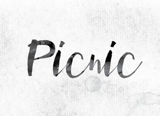 Picnic Concept Painted in Ink