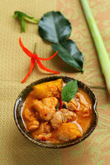Red curry with pork.