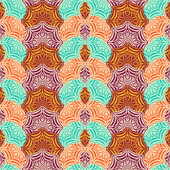 Ethnic floral seamless pattern