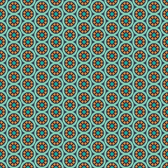 Ethnic floral seamless pattern