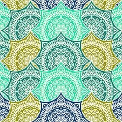 Ethnic floral seamless pattern