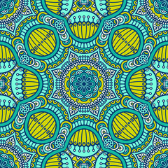 Ethnic floral seamless pattern