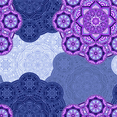 Ethnic floral seamless pattern