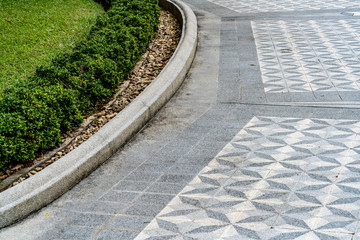 Concrete block pathway