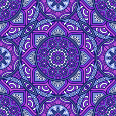 Ethnic floral seamless pattern