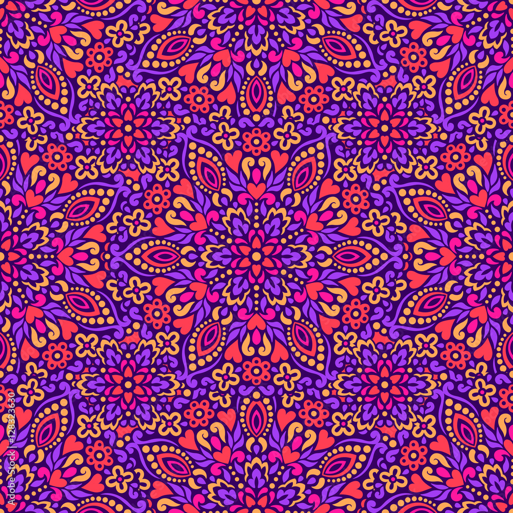 Aufkleber seamless background with abstract ethnic pattern.