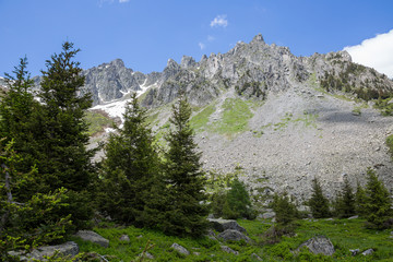Fototapeta na wymiar Die Bergwelt des Schweizer Wallis