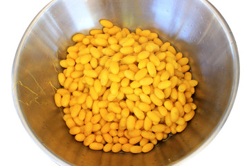 Cocoon colorful bowls in silver.