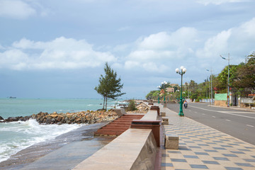 City embankment near mountain Nyo. Vungtau, Vietnam