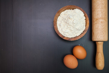 Bakery products. Preparation. Flour. Cooking. Tasty and healthy food.