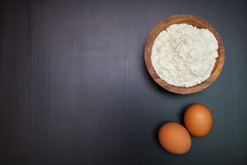 Bakery products. Preparation. Flour. Cooking. Tasty and healthy food.