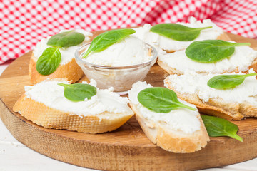 Sandwiches with butter. A delicious and healthy breakfast. snack. For your design.