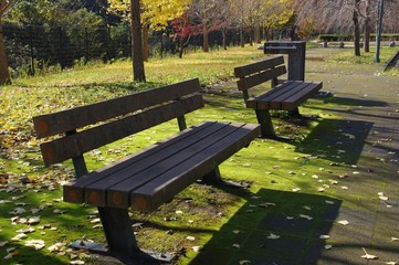 公園のベンチ