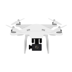 White quadcopter