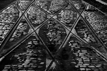 The old tram tracks