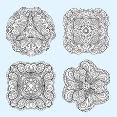 Vector decorative elements set
