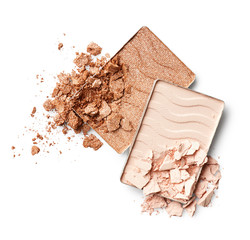 Beige and golden eye shadow