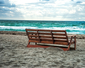 Fototapeta premium Beach Bench