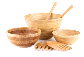 Bamboo bowls and wooden items