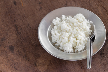 Rice on the plate