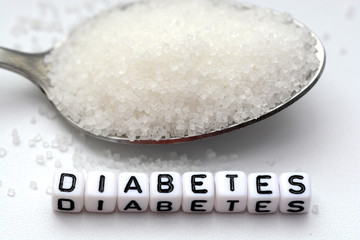 Diabetes concept suggesting no sugar consumption to improve your health