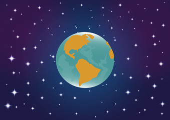 Vector background star sky