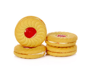 Cookies on a white background.
