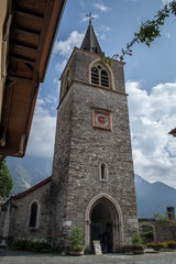 Obraz premium Church in Villeneuve (Switzerland)