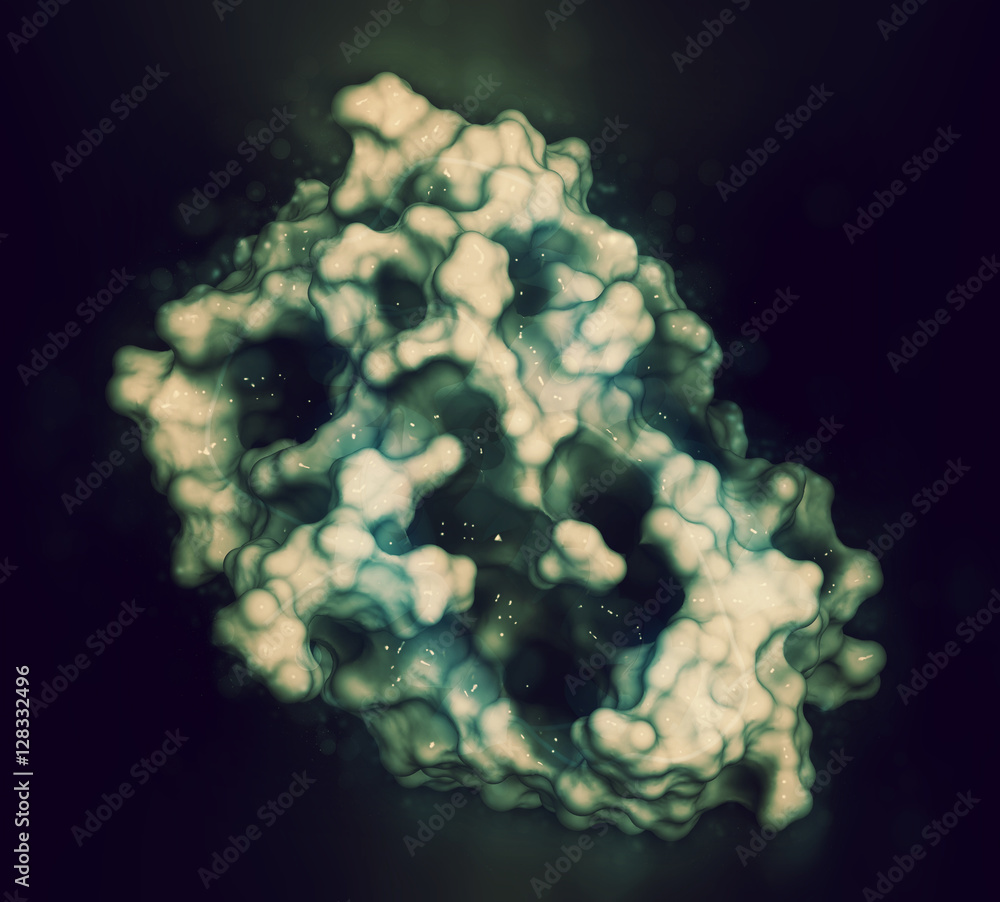 Canvas Prints Interferon alpha 2a (IFNA2) molecule, 3D rendering.