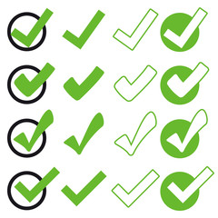 collection green check marks