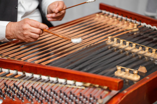 Dulcimer folk musical instrument