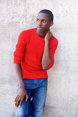 Obraz na płótnie Canvas Young african male fashion model