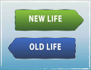 buttons, signs a new and old life