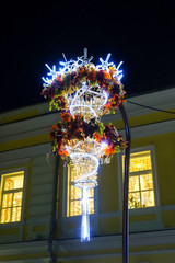 Beautifully decorated streetlight
