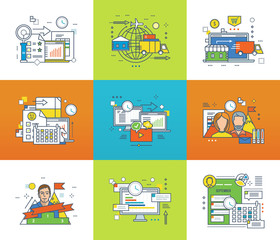 Obraz premium Statistics and analysis, shopping, planning, marketing, management, communication, teamwork