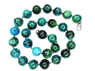 semigem necklace with bright crystals jewelry