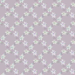 Tender seamless pattern with hand draw lily flowers.
