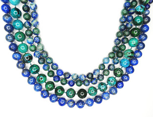 semigem necklace with bright crystals jewelry