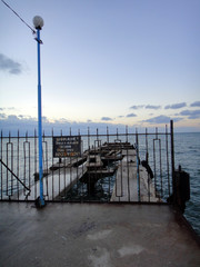 Naklejka premium The destruction of the pier 