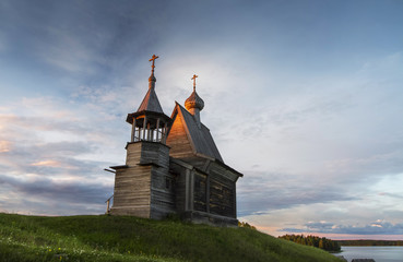 Arkhangelsk oblast, a village Vershinino, St. Nicholas chapel. Kenozero national Park