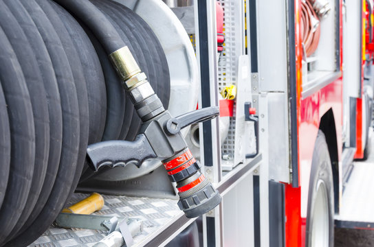 Putrajaya, Malaysia - Feb 26, 2012 : Firefighter heavy duty equipment for emergency response and rescue.